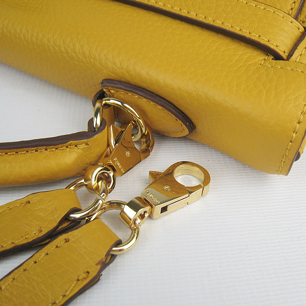 High Quality Hermes Kelly 35CM Togo Leather Bag Yellow 6308 - Click Image to Close